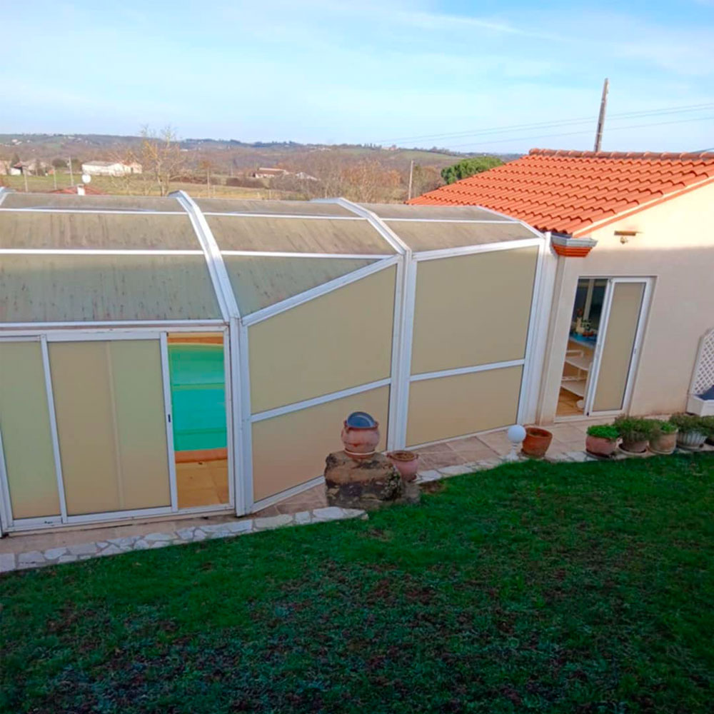 reparation abri de piscine a albi - avant