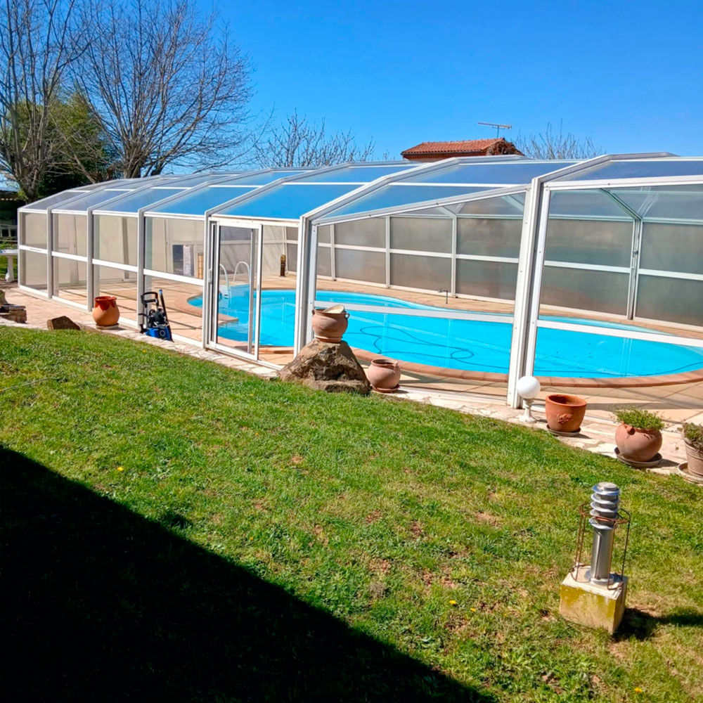 Réparation abri de piscine après tempête près d'Albi